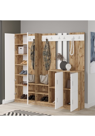 Robinhome Robin Home Lora Vestiyer Portmanto Ayakkabılık Atlantik Çam - Bey