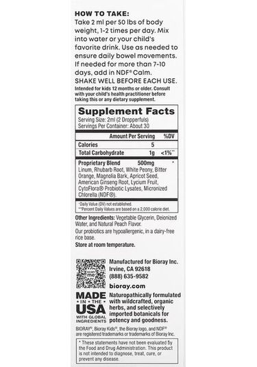 Bioray , Kids, Ndf Pooper, Mango , 2 Fl Oz 59 Ml 2 Fl Oz