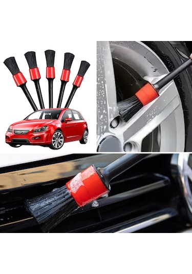 5 Li Çok Amaçlı Araç İçi Ve Dış Yüzey Temizlik & Detaylandırma Fırça Seti 5131