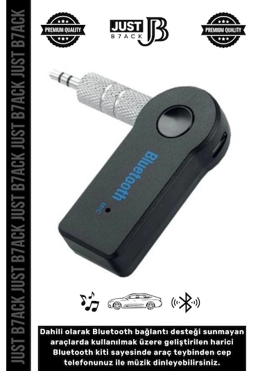 Bluetoothaux 4 Saat Bataryalı Uyku Mod Usb Şarjlı Bluetooth 3.0 Aux Müzik Alıcısı Telefon Araç Kiti