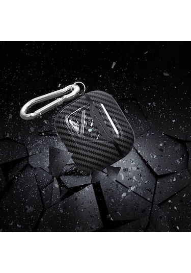 Noktaks - Airpods 4. Nesil Uyumlu - Kılıf Silikon Kulaklık Koruyucu Airbag 05 - Siyah