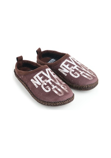 Gezer 14630 Erkek Keçe Rahat Sessiz Taban Hafif Ev Halı Misafir Terliği Kahve