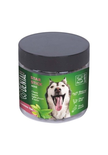 M-pets Star Stick Yeşil Çaylı Diş Sağlığı Destekleyici Küçük Irk Köpek Ödülü 110 Gr