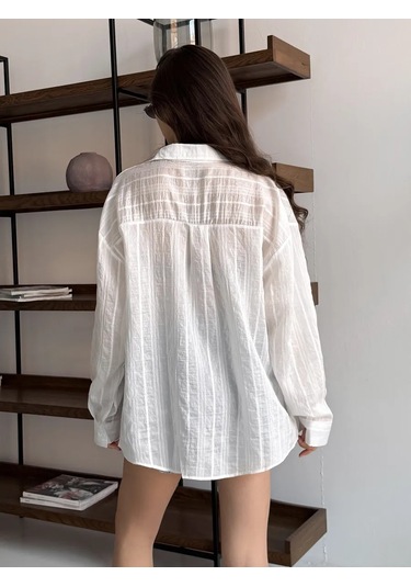 Bezmateznost' Güneşli Yaz Oversize Gömlek Şeffaf Hafif 389862181
