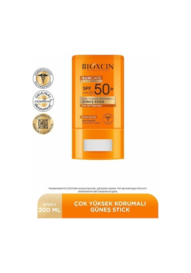 Bioxcin Sun Care Stick SPF 50 Hassas Bölgeler İçin Yüksek Korumalı Güneş KremiDry Touch, Mat