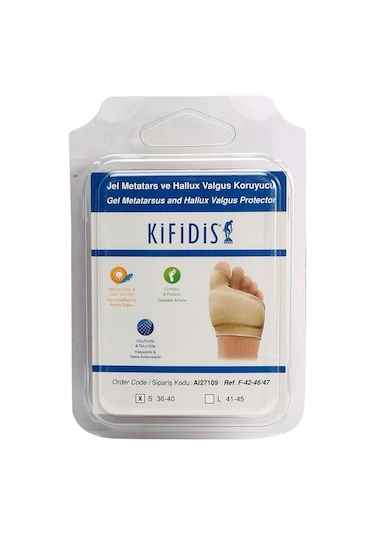 Medikaltec Kumaş Kaplı Jel Metatars & Halluks Valgus Koruyucu Large