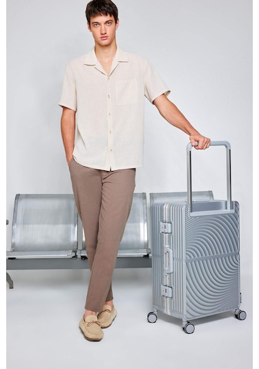 DeFacto %100 Pamuk Keten Görünümlü Yazlık Jogger Pantolon Dar Paça Beli Bağcıklı Lastikli Cepli Z6475AZ25SPBN571 DeFacto %100 Pamuk Keten Görünümlü Yazlık Jogger Pantolon Dar Paça Beli Bağcıklı Lastikli Cepli Z6475AZ25SPBN571