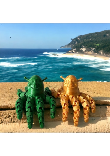 Ahtapot Shrek Figürü Yeşil Renk