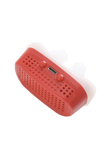 Hangfox Kırmızı Silikon Uyku Ve Horlama Yardımcısı - 3 Vitesli Akıllı Horlama Durdurucu Usb Şarjlı