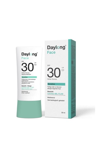 Daylong Sensivite Yüz için Güneş Koruyucu Sıvı Jel Spf 30 30 ML