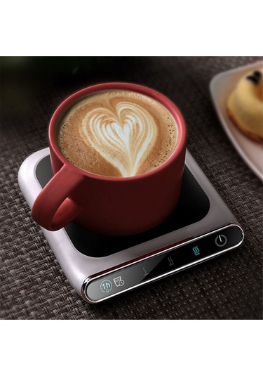 Taşınabilir Isıtmalı Bardak Altlığı Kahve Kupa Isıtıcıları Usb Isıtıcı Siyah