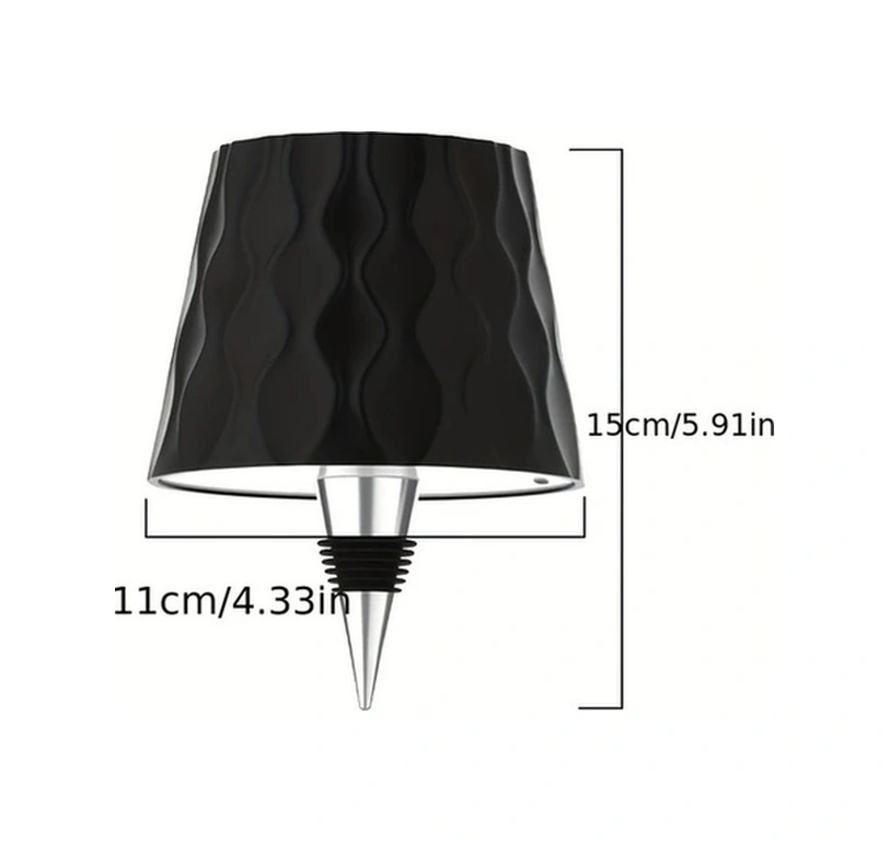Trendooze Güneş022 Siyah Dal Desenli Led Masa Lambası 3 Renk Dokunmatik Şarj Edilebilir/ Siyah
