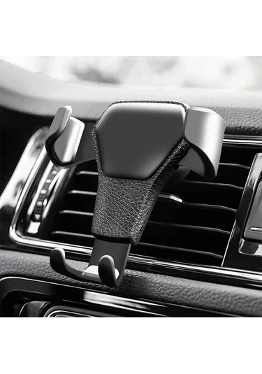 Hightower Evrensel Araç Havalandırma Telefon Tutucu Siyah, 360 Derece Dönebilir, Tek Elle Kullanım