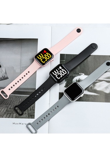 Tenfowee Xr4563 Spor Led Saat - 50m Su Geçirmez, Gece Işığı, Tarih/ay Gösterimi, 24 Saatli, Uzun Pil Ömrü, Tpu Kordon - Turuncu