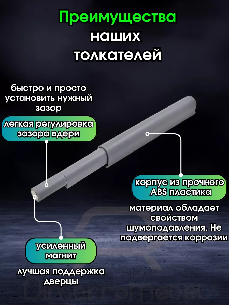 Dimarromebel Mıknatıslı Mobilya İtme Mekanizması Push To Open 2 Adet. 149415810 Gri