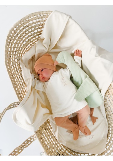 Organik Küçük Ördek 12'li Hastane Çıkış Seti İnternete Özel Ekru