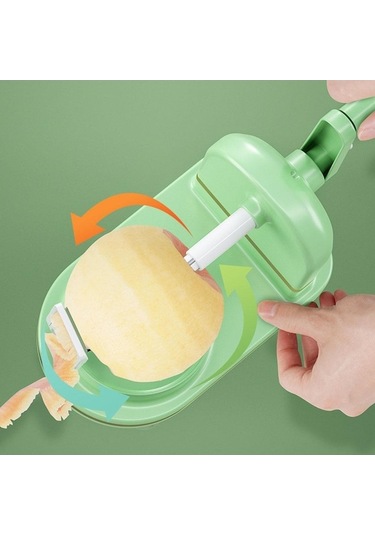 Tongxida Açık Yeşil Elma Soyucu, Döner Meyve Soyucu, Elma Dilimleme Makinesi, Mutfak Aletleri/ Açık Yeşil