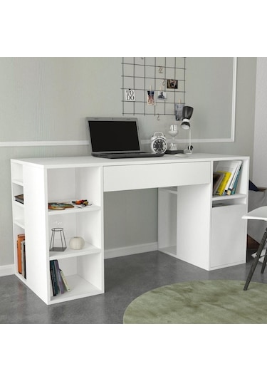 Dekorister Diamond Çalışma Masası Beyaz - 145 Cm