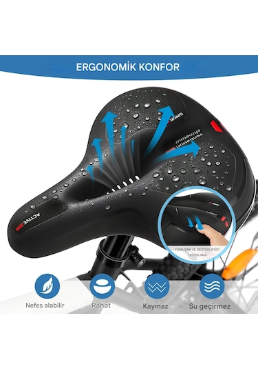 Bisiklet Koltuğu Kırmızı -Siyah