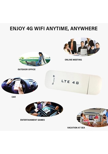 Springsun 150mbps 4g Lte Usb Modem, Sım Kartlı Taşınabilir Wifi Adaptörü, 8 Cihazı Eşzamanlı Bağlanabilir Ağ Aygıtı