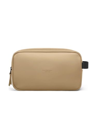 Gaston Luga Spläsh Toiletry Double Zipped Bag - Latte
