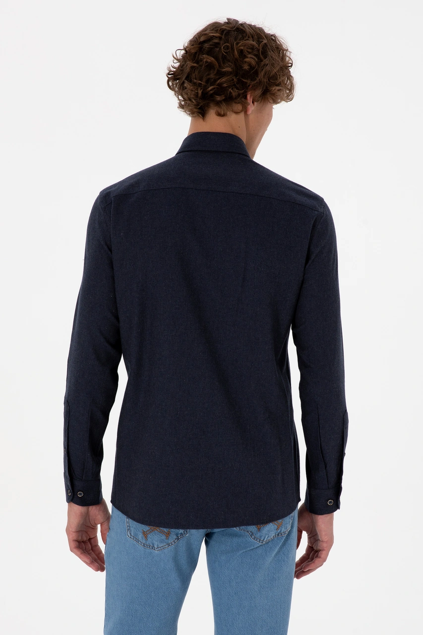 U.s. Polo Assn. Erkek Lacivert Gömlek Basic 50316721-vr033 Lacivert