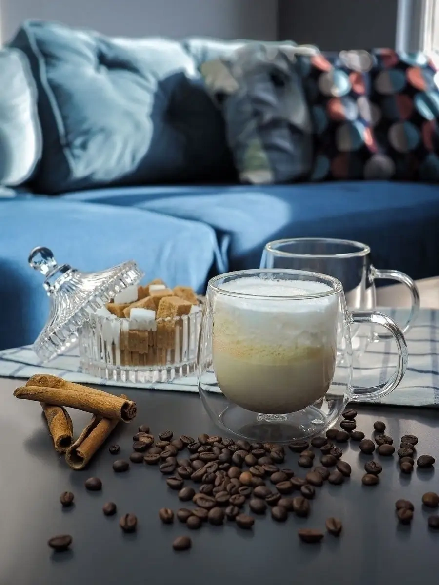 Cnglass Köpüklü Kahve Ve Çay İçin Çift Camlı Kupa 290 Ml 8781917 Beyaz