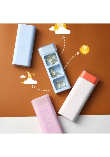 Sones Taşınabilir Mini Dağıtım Hap Kutusu Hap Saklamak İçin Mühürlü Kutu Fildişi Beyazı