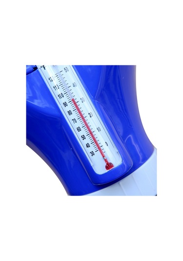 Hfambition 8 İnç Termometreli Pp Su Yüzü Klor Tableti Dağıtıcı Mavi+beyaz