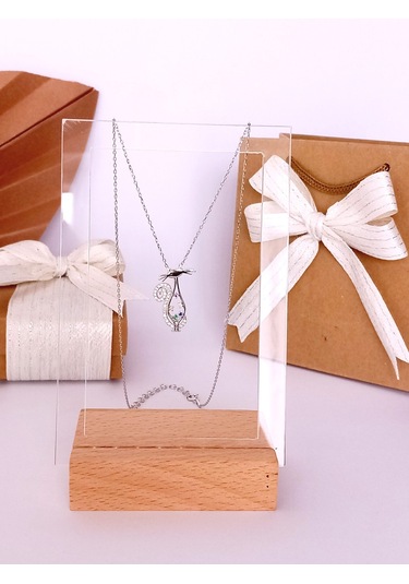 Gümüş Rodyumlu Zirkon Taşlı Kedi Trend Kadın Kolye Öğretmenler Gü