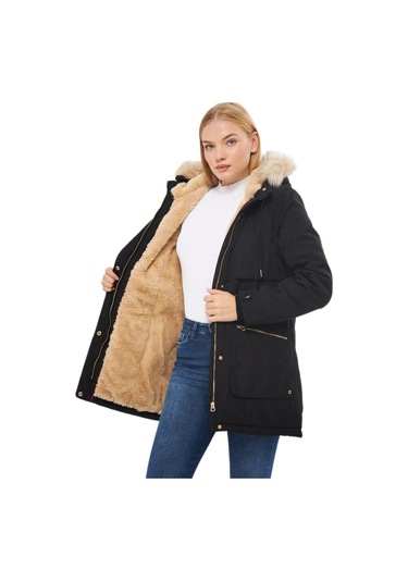 Kadın Büyük Beden Spor Kapüşonlu Mont M5565 Bgl-st03224 001