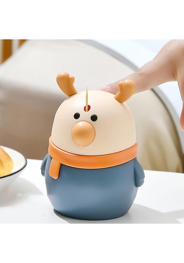 Suntek Kürdan Kutusu Karikatür Geyik Şekli Restoranlar Mavi Mavi