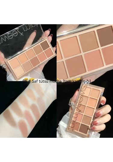 Sweet Mint 10 Renk Göz Farı Niş Marka Otantik Süper Flaş Sedef Mat Toprak Renk Net Kırmızı Patlama 05 01 Earth Tones