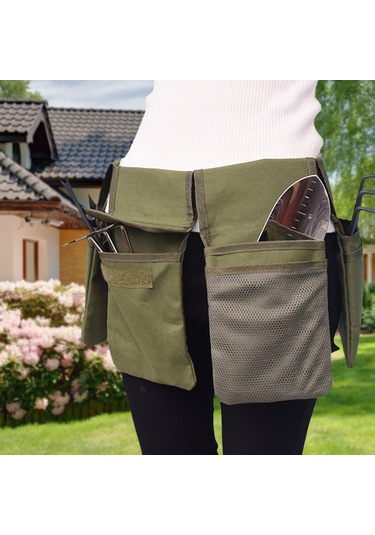 Symbee Askeri Yeşil Kumaş Çalışma Kemer, El Aletleri İçin Geniş Cep, Ergonomik Tasarım, Su Geçirmez, Bahçe-çiftlik Kullanıma Uygun