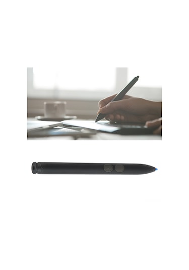 Xindoker Microsoft Surface Pro 3/4/5/6/7/8 Ve Book Go İçin N-trig Teknolojiyle 380 Basınç Hassasiyetli Dijital Kalem - Siyah Alüminyum, 2 Fonksiyon Tuşu, Hd Tahta Uç Pil Dahil Değil