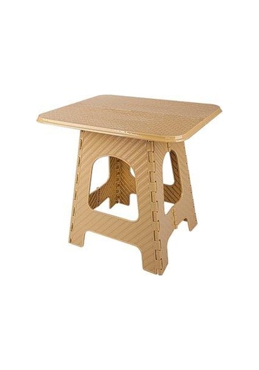 Omnipazar Srl-2007 Plastik Katlanır Sehpa Piknik Oyun Masası No 3 Bej