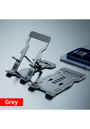 Skycity Alüminyum 5 Seviye Ayarabilir Cep Telefonu Ve Tablet İçin Katlanabilir Tahta - Gri