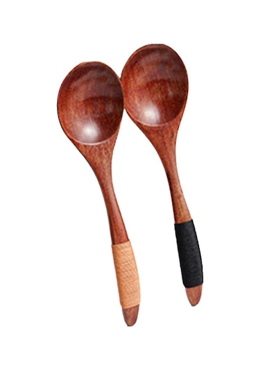 Adet Ev Tipi Ahşap Çatal Bıçak Takımı Japon Bükülmüş Ahşap Oval Kaşık Diğer