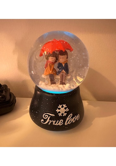 True Love Aşk Işıklı Ve Müzikli Kar Küresi Büyük Boy