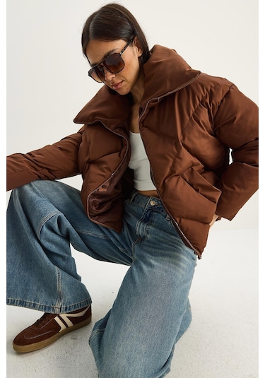 Shade Kadın Oversize Şişme Mont 10191065 - Acı Kahve Kahverengi