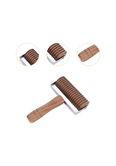 Suntek Saplı Ahşap Erişte Kesici Kafes Silindiri Kahverengi