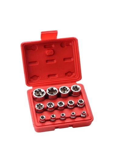 Cbtx 14 Adet/takım E-tipi 6 Köşeli Erik Çiçeği Soket Kombinasyonu Araba Tamir Takımı Aracı Kutu Rengi Rastgele Teslimat