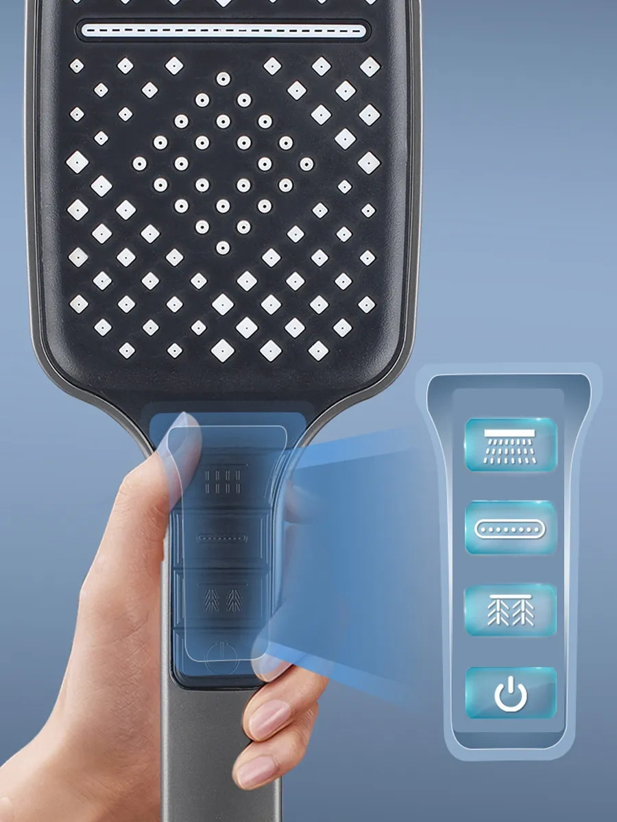 Menko 7 Modlu Duş Başlığı 443507743 Koyu Gri