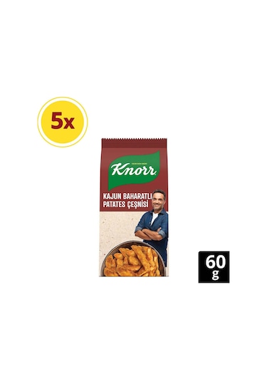 Knorr Kajun Baharatlı Patates Çeşnisi 5 x 60 G