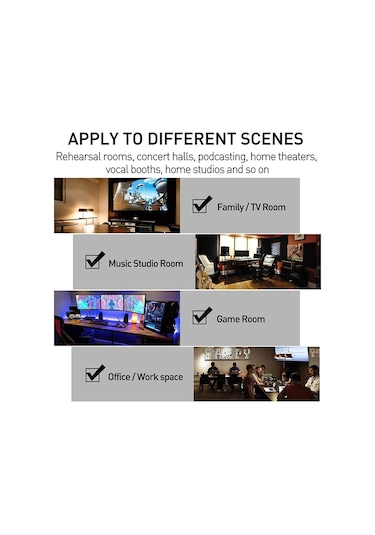 Sones 10 Adet / Paket 30x30x2.5cm Üçgen Oluk Stili Kayıt Stüdyosu Davul Video Odası Ses Yalıtım Levhası Susturucu Pamuk Kırmızı