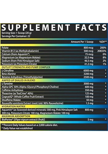 Nutrex Outlift Amped High-ımpact Preworkout