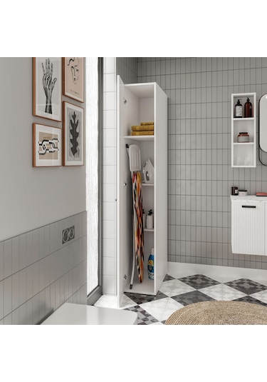 Savana M Çok Amaçlı Banyo Kiler Dolabı Beyaz