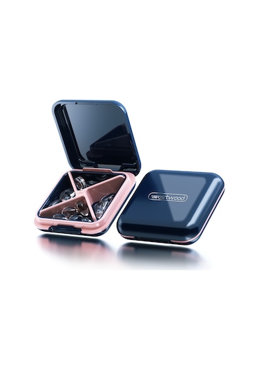 Yeiuyi7 Moda 4 Izgara Çapraz Sınıflandırma Hap Kutusu Mavi