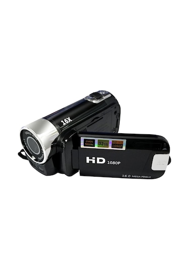 Xindoker Siyah D100 Dijital Dv Kameralı - 1080p Full Hd Video, 16mp Fotoğraf, 16x Dijital Zoom, 2.7" Lcd Ekran, Bl-5c Batarya