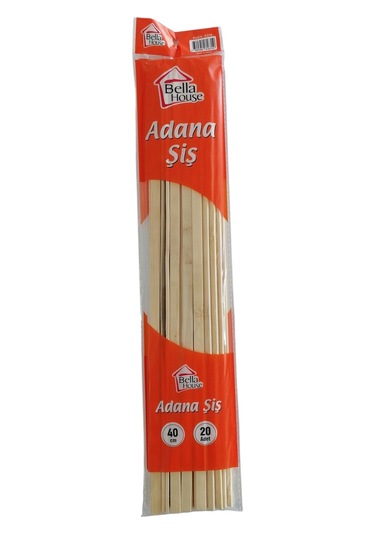 Bella House Bambu Adana Şiş K-6319 40 Cm 20 Adet